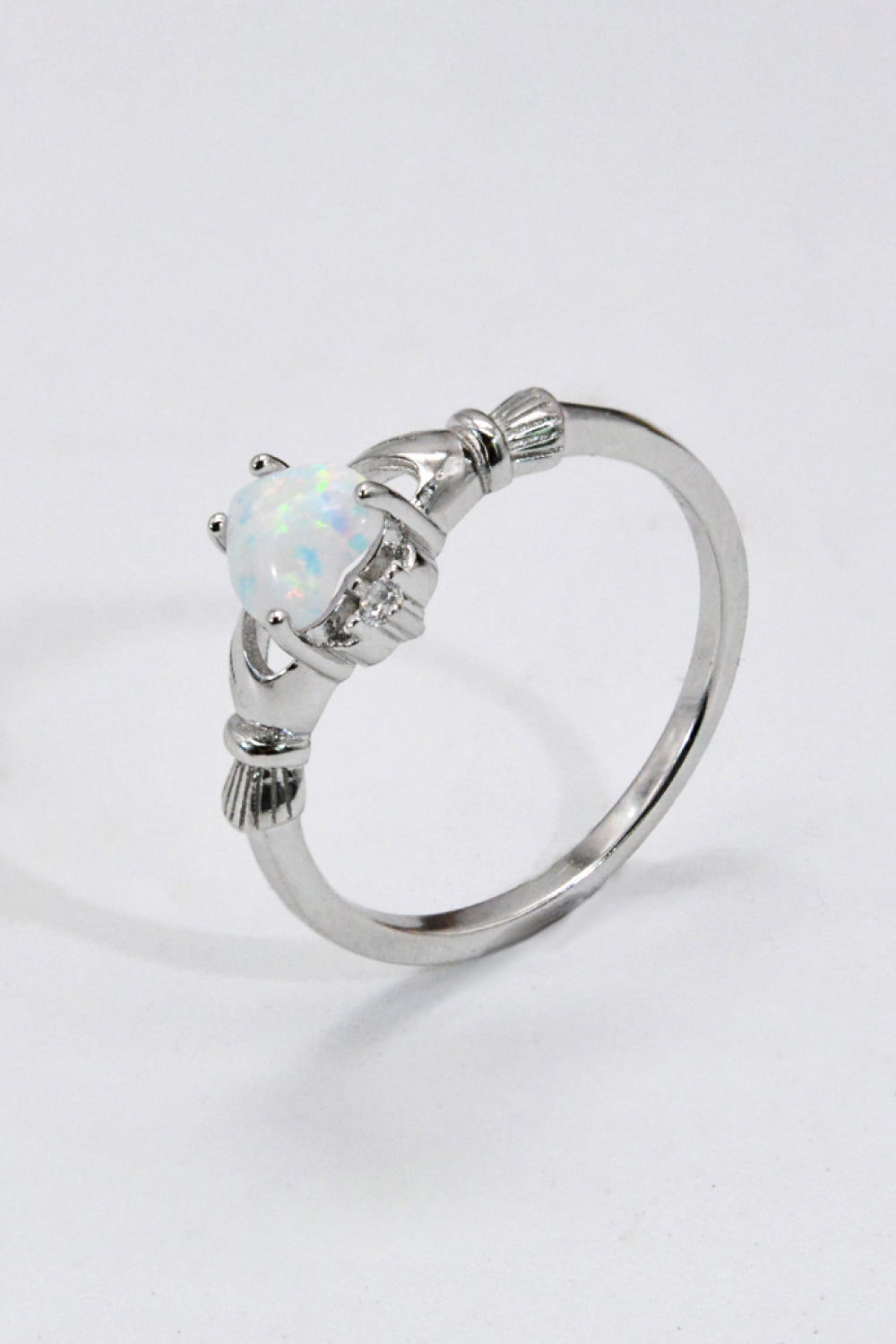 Claddagh Heart Opal Ring